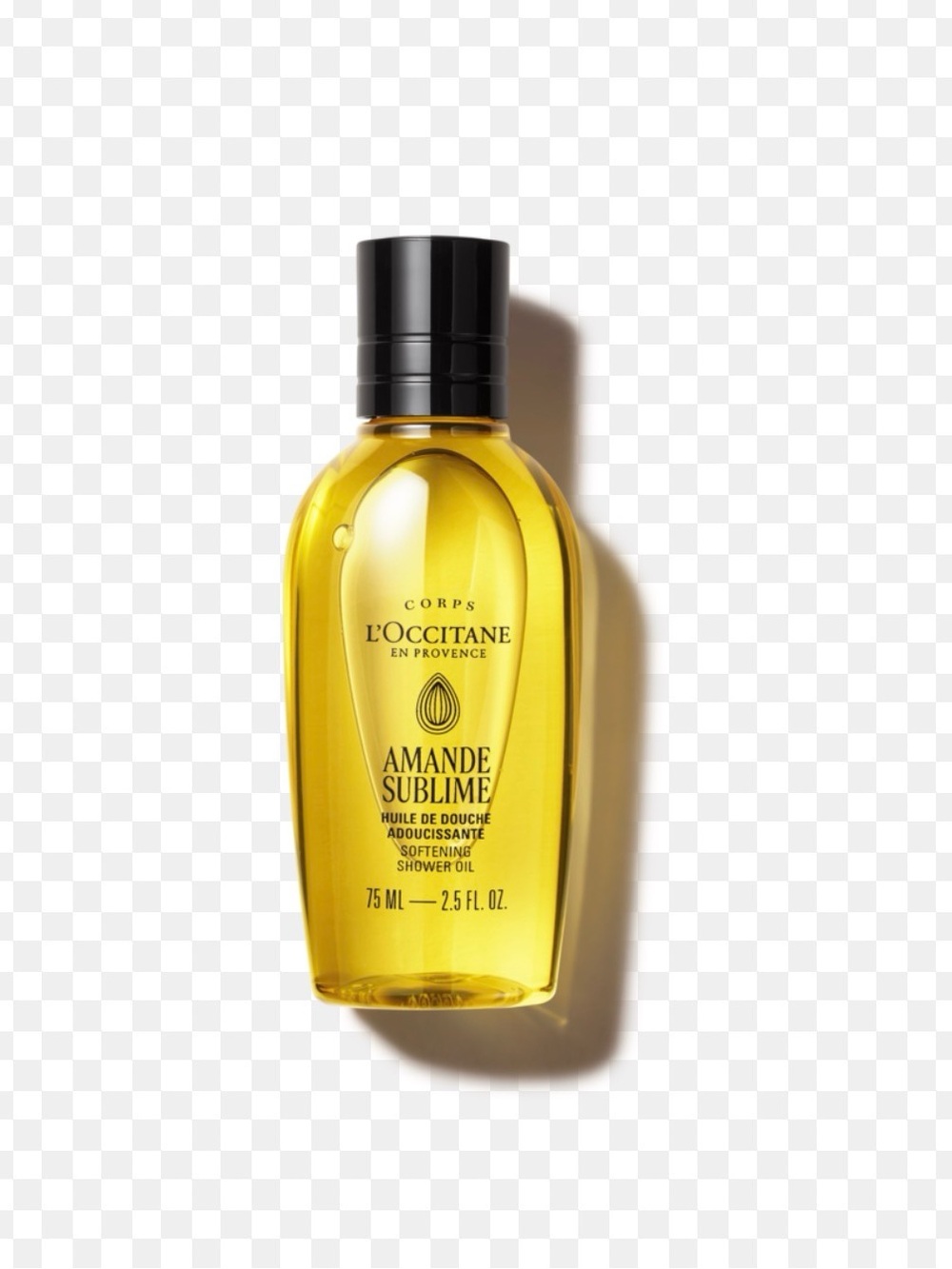 NEW L'OCCITANE Amande Sublime Shower Oil - Yellow Bottle with Black Cap